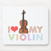 I Love My Violin Mouse Mat