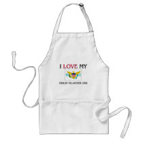 I Love My Virgin Islander Dad aprons