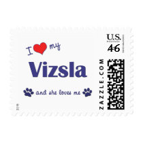 I Love My Vizsla (Female Dog) Stamp