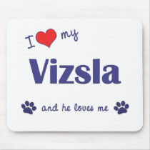 I Love My Vizsla (Male Dog) Mouse Mats