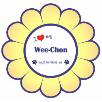 I Love My Wee-Chon (Male Dog) Photo Cut Outs