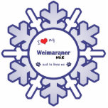 I Love My Weimaraner Mix (Male Dog) Photo Sculpture