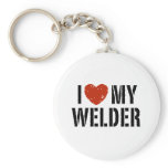 I Love My Welder Key Chain