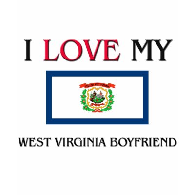 I Love My West Virginia Boyfriend Tee Shirts by flagshirt