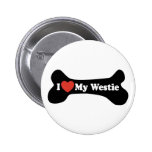 I Love My Westie - Dog Bone Pins
