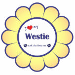 I Love My Westie (Female Dog) Acrylic Cut Outs