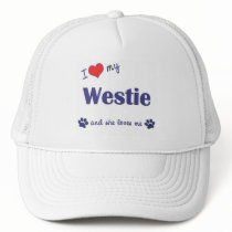 I Love My Westie (Female Dog) Hats