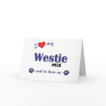 I Love My Westie Mix (Male Dog) cards