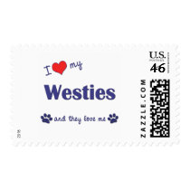 I Love My Westies (Multiple Dogs) Stamps