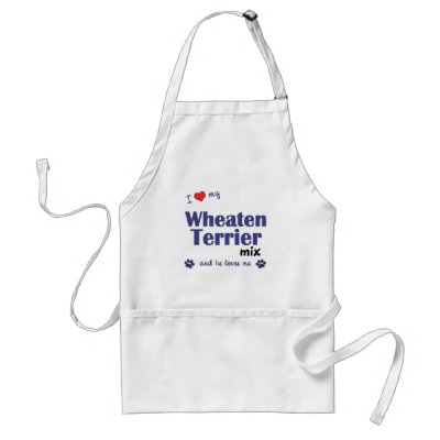 I Love My Wheaten Terrier Mix (Male Dog) Apron by muttybuddy