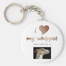I love my whippet key chain