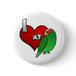 I Love my White Fronted Amazon Button