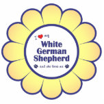 I Love My White German Shepherd (Female Dog) Acrylic Cut Out