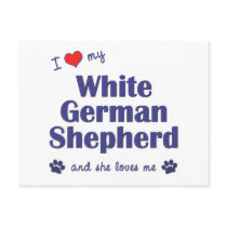 I Love My White German Shepherd (Female Dog) Post Card