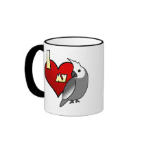 I Love my Whiteface Cockatiel Mug