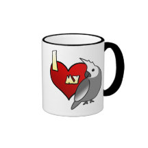 I Love my Whiteface Cockatiel Mug