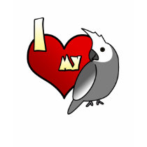 I Love my Whiteface Cockatiel t-shirts by MenagerieMayhem I Love my Whiteface Cockatiel t-shirts