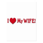 I LOVE MY WIFE HEART VALENITINE POSTCARDS