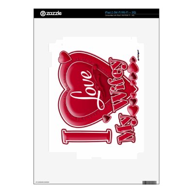 I Love My Wifey red - heart Decals For iPad 2