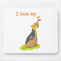I Love My Wirehair Fox Terrier mousepads by cutecanines I Love My Wirehair Fox Terrier mousepads