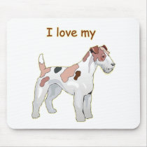 I Love My Wirehair Fox Terrier mousepads by cutecanines I Love My Wirehair Fox Terrier mousepads