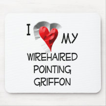 I Love My Wirehaired Pointing Griffon Mousepad