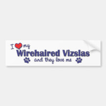 I Love My Wirehaired Vizslas (Multiple Dogs) Bumper Sticker