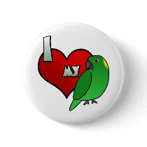 I Love my Yellow Naped Amazon Button