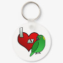 I Love my Yellow Naped Amazon Keychain