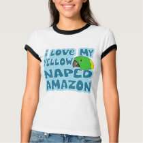 I Love My Yellow Naped Amazon Ringer T-Shirt