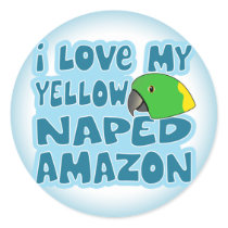 I Love My Yellow Naped Amazon Stickers