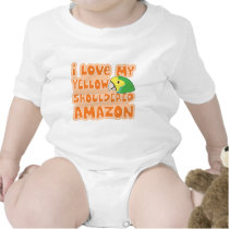 I Love My Yellow Shouldered Amazon Baby Creeper t-shirts