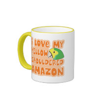 I Love My Yellow Shouldered Amazon Mug