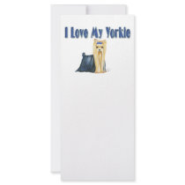 I Love My Yorkie Art Dog Print Rack Cards