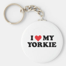 I Love My Yorkie Key Chain