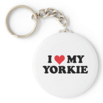 I Love My Yorkie Key Chain