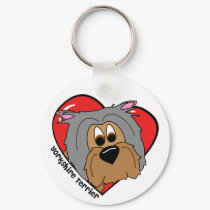 I Love my Yorkie Keychain (Cartoon)
