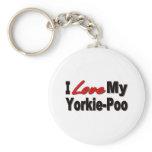 I Love My Yorkie-Poo Dog Gifts and Apparel Keychain