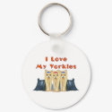 I LOVE MY YORKIES THREE YORKSHIRE TERRIERS keychains by greerdesign I LOVE MY YORKIES THREE YORKSHIRE TERRIERS keychains