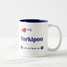 I Love My Yorkipoo (Female Dog) Coffee Mug