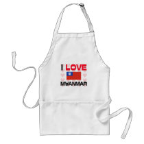 I Love Myanmar aprons by tshirtshirts I Love Myanmar aprons