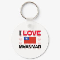 I Love Myanmar keychains by tshirtshirts I Love Myanmar keychains