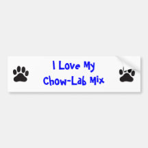 I Love MyChow-Lab Mix Bumper Stickers