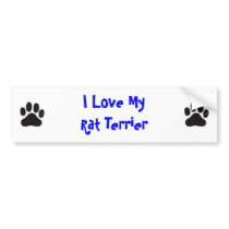 I Love MyRat Terrier bumper stickers