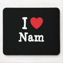 I love Nam heart T-Shirt mousepads by funnycustomtshirts I love Nam heart T-Shirt mousepads