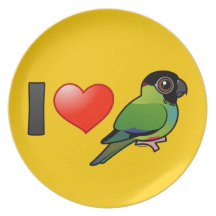 I Love Nanday Conures Dinner Plates