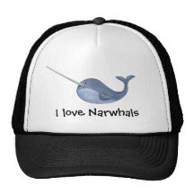I love Narwhals -custom text - Mesh Hat