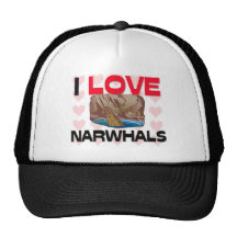 I Love Narwhals Mesh Hat