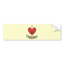 I Love Nassau Bumper Sticker