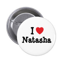 I love Natasha heart T-Shirt Pins